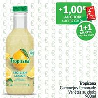 Promotions Tropicana gamme jus lemonade - Tropicana - Valide de 01/09/2024 à 30/09/2024 chez Intermarche