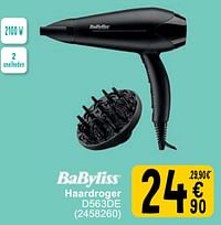 Babyliss haardroger d563de-Babyliss