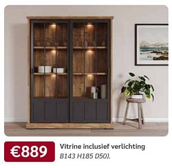 Vitrine inclusief verlichting