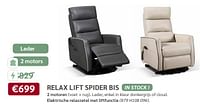 Relax lift spider bis-Huismerk - Meubelen Crack