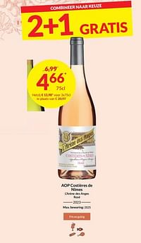 Aop costières de nîmes l’arène des anges rosé-Rosé wijnen