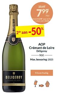 Aop crémant de loire déligeroy-Schuimwijnen