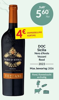 Doc sicilia nero d’avola vezzani rood