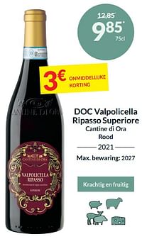 Doc valpolicella ripasso superiore cantine di ora rood-Rode wijnen