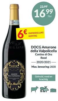 Docg amarone della valpolicella cantine di ora rood-Rode wijnen