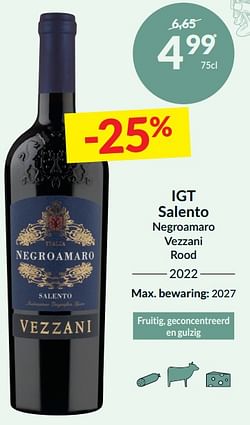 Igt salento negroamaro vezzani rood