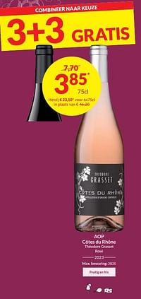 Aop côtes du rhône théodore grasset rosé-Rosé wijnen