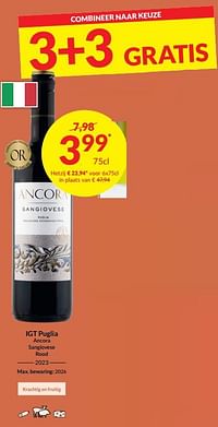 Igt puglia ancora sangiovese rood-Rode wijnen