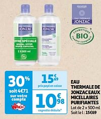 Eau thermale de jonzac eaux micellaires purifiantes-Léa Nature