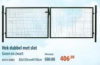 Hek dubbel met slot-Huismerk - Cevo