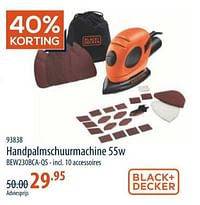 Black + decker handpalmschuurmachine bew230bca-0s-Black & Decker