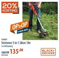 Black + decker strimmer 3 in 1 28cm 18v-Black & Decker