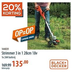 Black + decker strimmer 3 in 1 28cm 18v