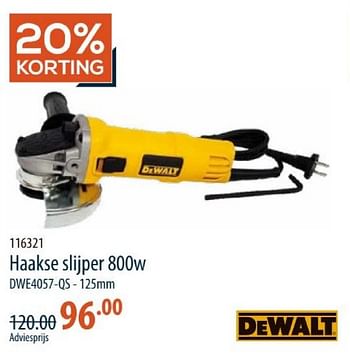 Promoties Dewalt haakse slijper dwe4057-0s - DeWalt - Geldig van 29/08/2024 tot 24/09/2024 bij Cevo Market