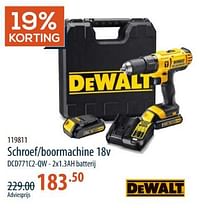 Dewalt schroef-boormachine 18v dcd77102-qw-DeWalt