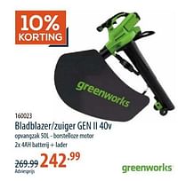 Greenworks bladblazer-zuiger gen ii 40v-Greenworks