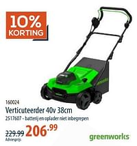 Greenworks verticuteerder 40v-Greenworks