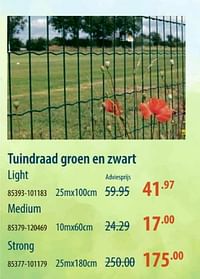 Tuindraad groen en zwart light-Huismerk - Cevo