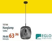 Promoties Hanglamp - Eglo - Geldig van 29/08/2024 tot 24/09/2024 bij Cevo Market