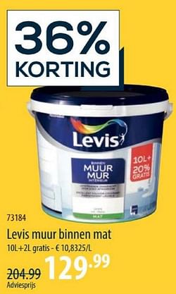 Levis muur binnen mat