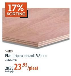 Plaat triplex meranti