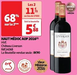 Haut médoc aop 2016 hve château liversan