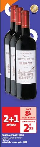 Bordeaux aop 2022 château curton la perrière