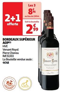 Bordeaux supérieur aop hve versant royal pierre chanau-Rode wijnen