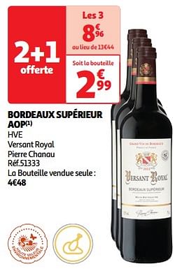 Bordeaux supérieur aop hve versant royal pierre chanau