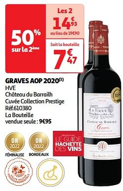 Graves aop 2020 hve château du barrailh cuvée collection prestige