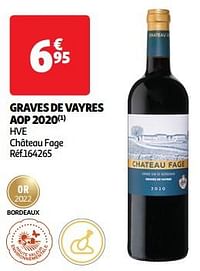 Graves de vayres aop 2020 hve château fage-Rode wijnen