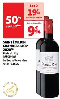 Saint émilion grand cru aop 2020 porte du roy-Rode wijnen