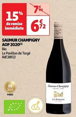 Saumur champigny aop 2020 bio le pavillon de targé