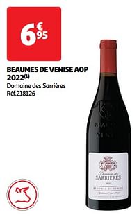 Beaumes de venise aop 2022 domaine des sarrières-Rode wijnen