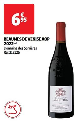 Beaumes de venise aop 2022 domaine des sarrières