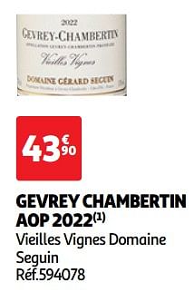 Gevrey chambertin aop 2022 vieilles vignes domaine seguin