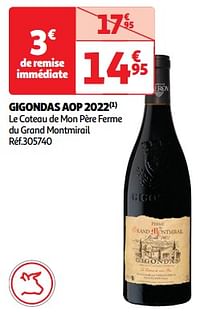 Gigondas aop 2022 le coteau de mon père ferme du grand montmirail-Rode wijnen