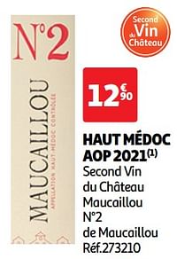 Haut médoc aop 2021 second vin du château maucaillou n°2 de maucaillou-Rode wijnen