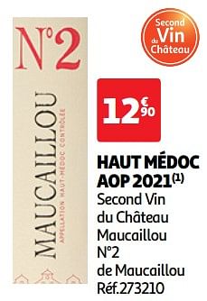 Haut médoc aop 2021 second vin du château maucaillou n°2 de maucaillou