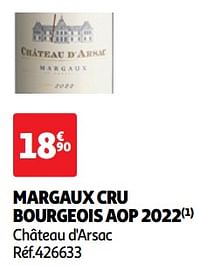 Margaux cru bourgeois aop 2022 château d`arsac-Rode wijnen