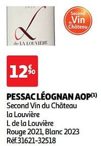 Pessac léognan aop second vin du château la louvière l de la louvière rouge-Rode wijnen