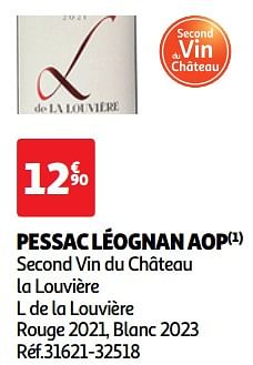 Pessac léognan aop second vin du château la louvière l de la louvière rouge