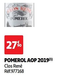 Pomerol aop 2019 clos rené-Rode wijnen