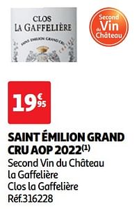 Saint émilion grand cru aop 2022 second vin du château la gaffelière clos la gaffelière-Rode wijnen