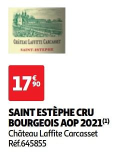 Saint estèphe cru bourgeois aop 2021 château laffite carcasset