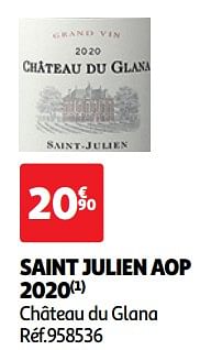 Saint julien aop 2020 château du glana-Rode wijnen