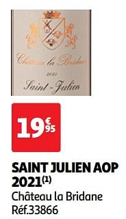 Saint julien aop 2021 château la bridane-Rode wijnen