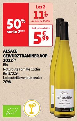 Alsace gewurztraminer aop 2022 bio naturalité famille cattin