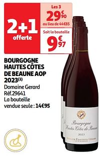 Bourgogne hautes côtes de beaune aop 2023 domaine gerard-Rode wijnen