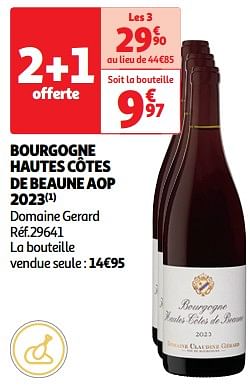 Bourgogne hautes côtes de beaune aop 2023 domaine gerard